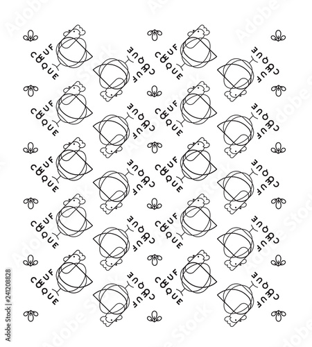 Poule, cocotte, dessin, graphique, marque, design, motif, trait, logo, motif, imprimé, 

