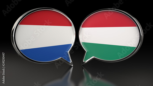 Netherlands and Ukraine flags with Speech Bubbles. 3D illustration Free Download Netherlands and Ukraine flags with Speech Bubbles. 3D illustration - GFXLoad