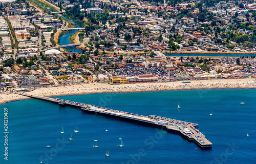 Santa Cruz Beach Aerial View