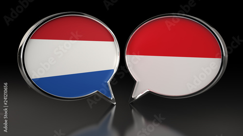 Netherlands and Ukraine flags with Speech Bubbles. 3D illustration Free Download Netherlands and Ukraine flags with Speech Bubbles. 3D illustration - GFXLoad