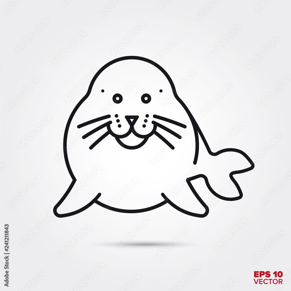 Seal vector line icon Seal vector line icon