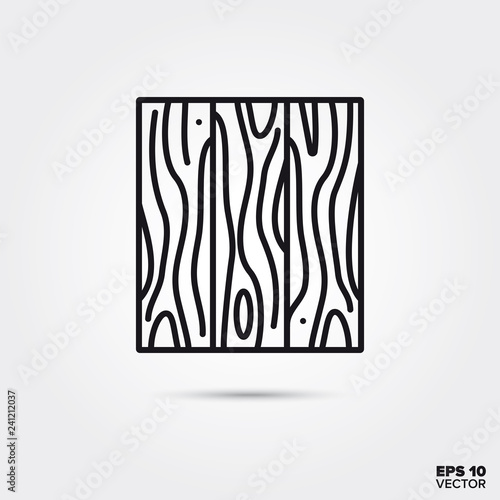 hardwood floorboards vector line icon