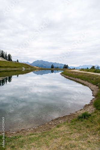 Panoramic Lake (Panoramasee) on Mutterer Alm near Mutters/Innsbruck, Austria