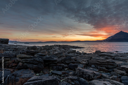 Sunset At Elgol Beach On Isle Of Skye