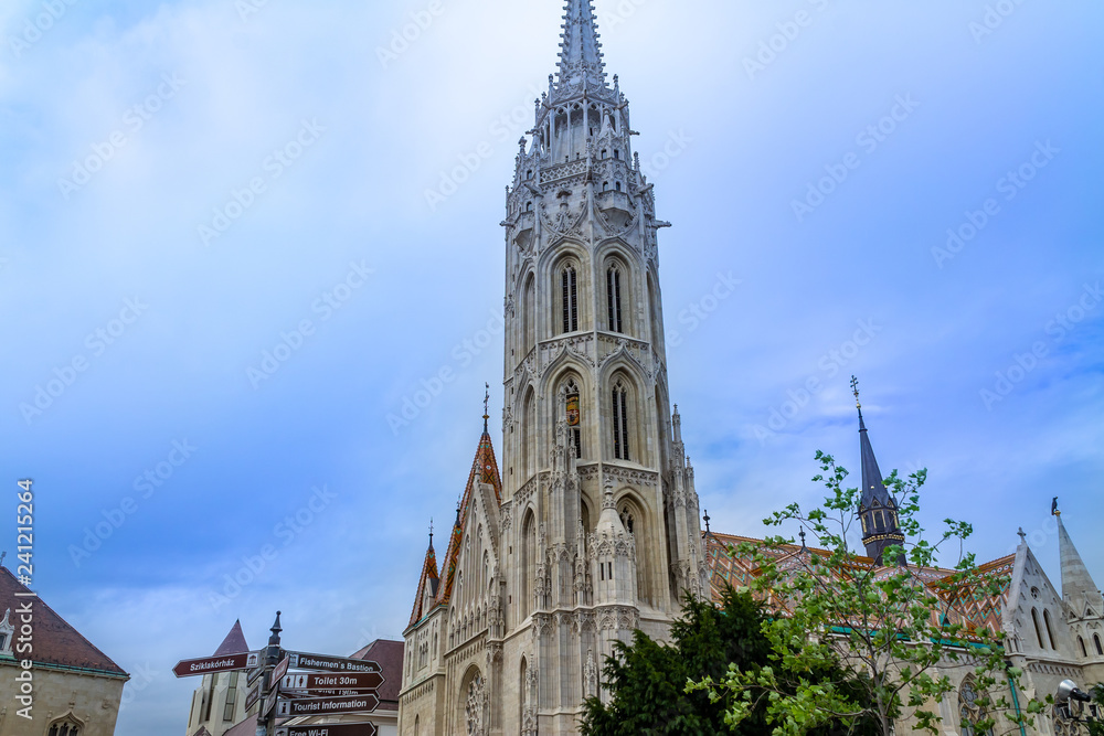 Old church on the street in the center of Budapest. Hungary