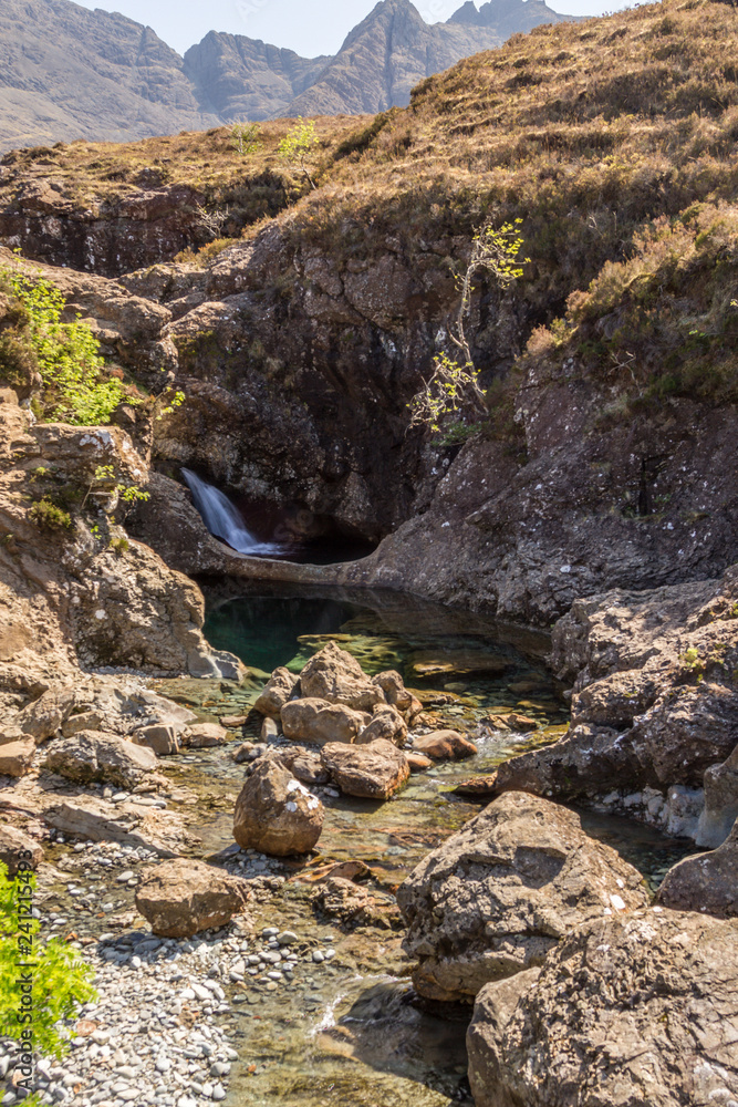 Fairy Pools, Rocks and Waterfall In Isle Of Skye