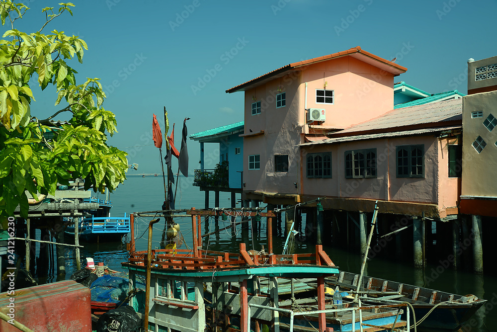 Fischerdorf bei Naklua, Thailand