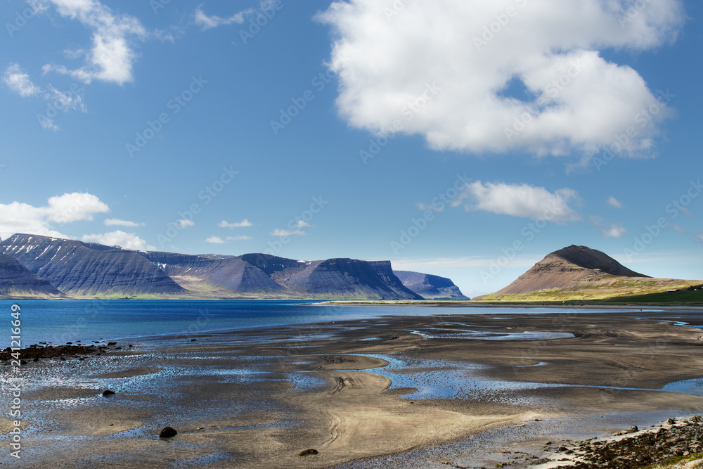 Thingeyri  (Þingeyri) is a settlement in the municipality of Ísafjarðarbær, Iceland. It is located on the coast of the fjord Dýrafjörður