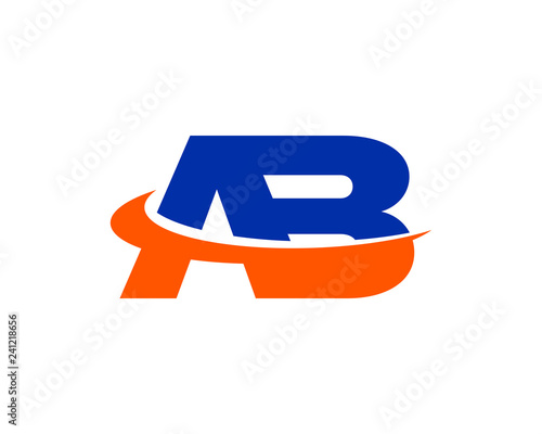 Initial AB Letter Logo Design