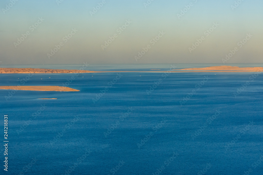 Fototapeta premium Aerial view on a Red sea and islands