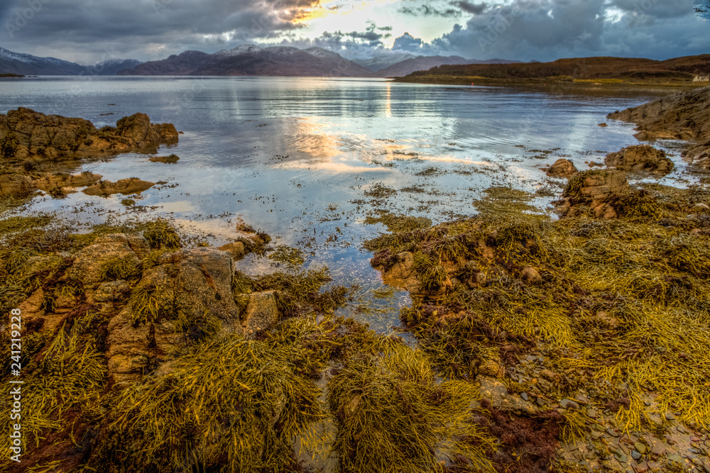 Sunset on Beach on The Isle Of Skye Seascape 