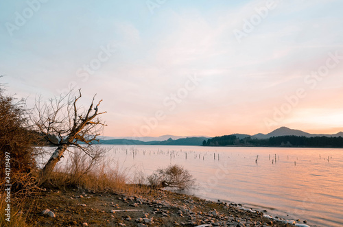 nice sunset on a lake