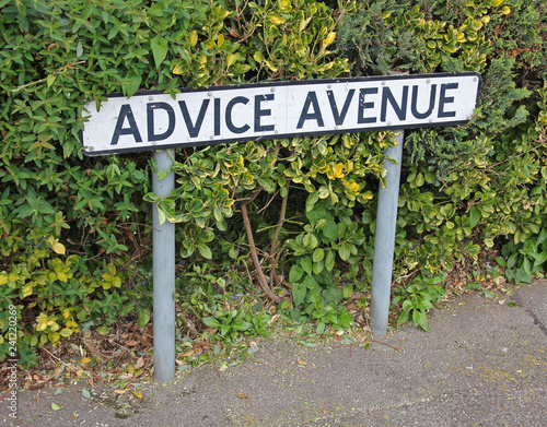 Advice Avenue sign photo