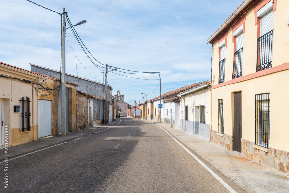 typical spanish town at castile
