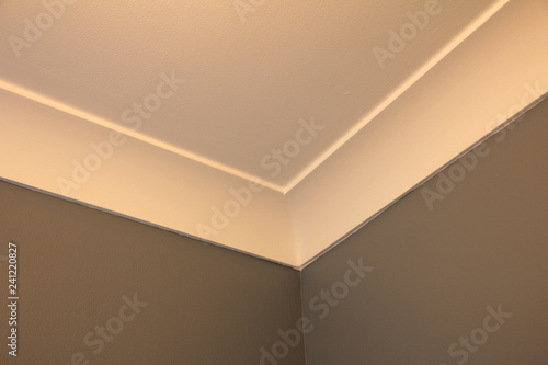 Corner of wall ceiling coving