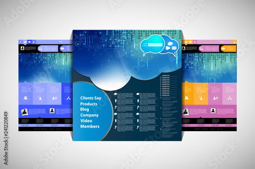 Website design template, vector