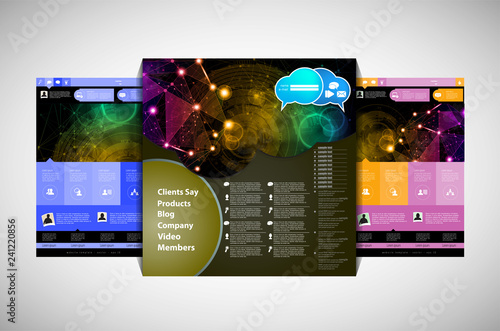 Website design template, vector