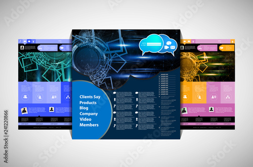 Website design template, vector
