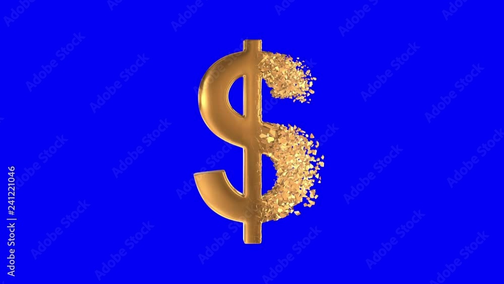 Fractured Gold Dollar value 3d model with disappearing effect. Financial crisis concept. Available in FullHD and HD video. Fractured Gold Dollar value 3d model with disappearing effect. Financial crisis concept. Available in FullHD and HD video.
