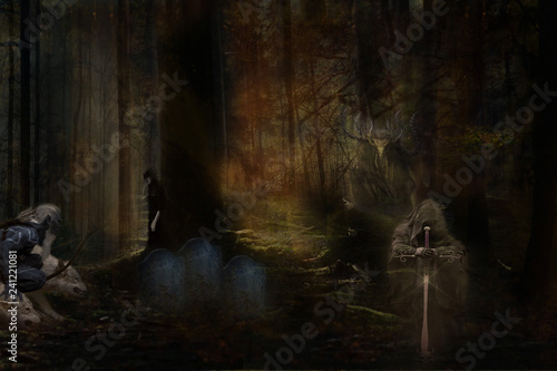 forest - balck shadow