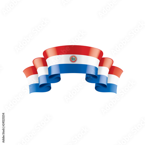 Paraguay flag, vector illustration on a white background