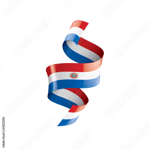 Paraguay flag, vector illustration on a white background