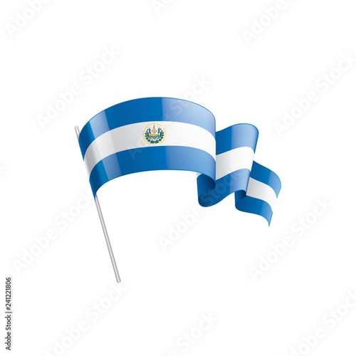 Salvador flag, vector illustration on a white background