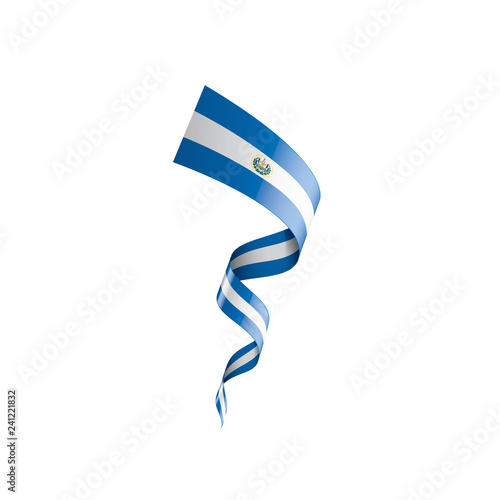 Salvador flag, vector illustration on a white background photo