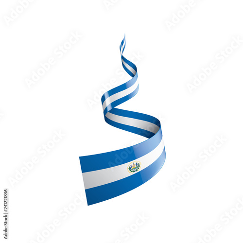 Salvador flag, vector illustration on a white background