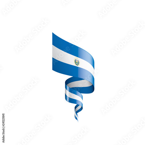 Salvador flag, vector illustration on a white background