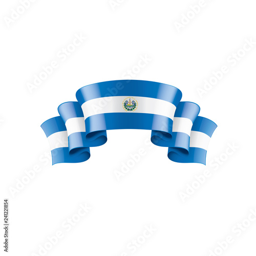 Salvador flag, vector illustration on a white background