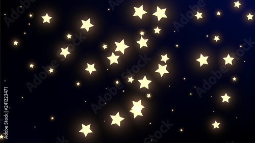 Constellation Map. Astronomical Print. Dark Blue Galaxy Pattern. Beautiful Cosmic Sky with Many Stars. Vector Milky Way Background.
