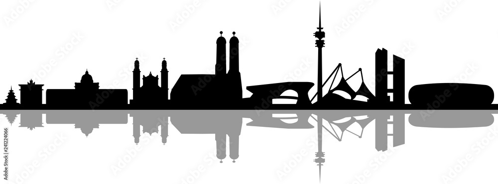 Naklejka premium Skyline Monachium Cityscape