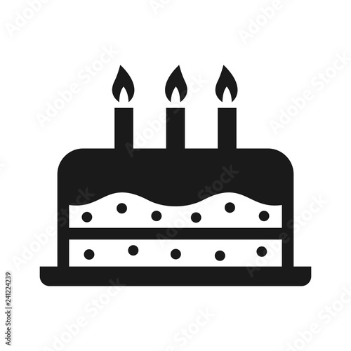 Birthday cake vector icon