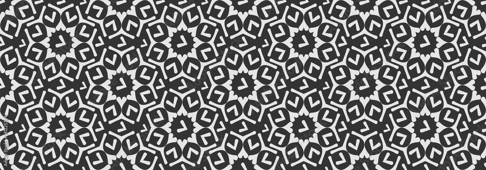 Abstract card. Minimal geometric line pattern background. Black texture. Mosaic texture.  Digital design. Vector image