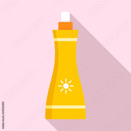 Sunscreen spray icon. Flat illustration of sunscreen spray vector icon for web design