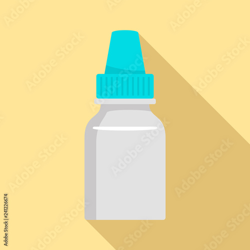 Eye drop bottle icon. Flat illustration of eye drop bottle vector icon for web design