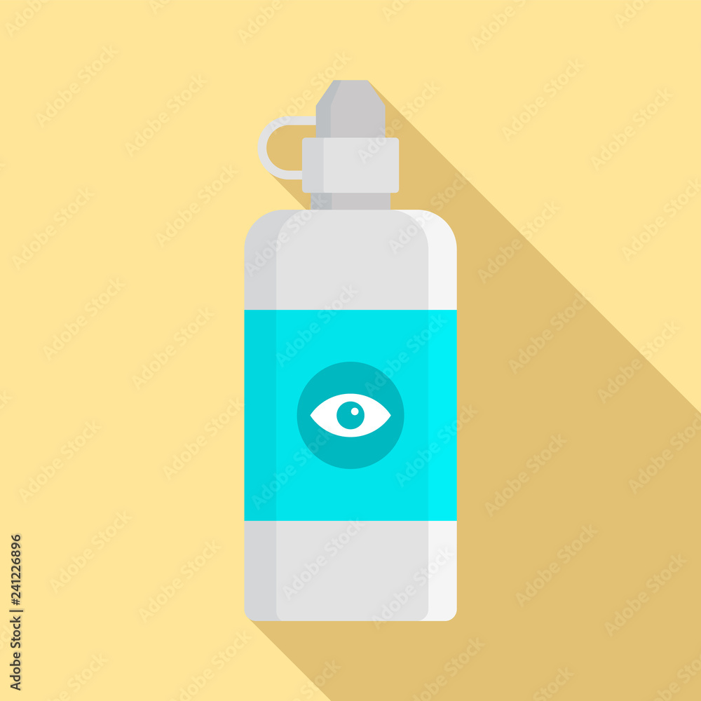 Eye clean lotion icon. Flat illustration of eye clean lotion vector icon for web design Eye clean lotion icon. Flat illustration of eye clean lotion vector icon for web design