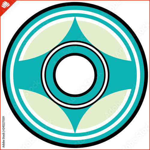Martial art colored simbol design. Karate emblem.