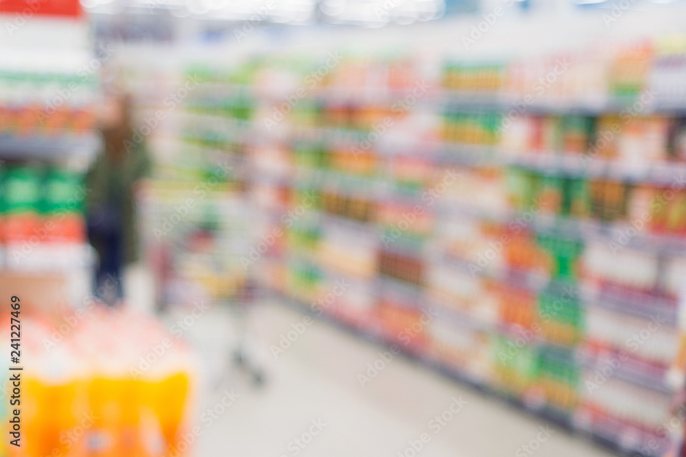 concept of shopping at the supermarket, the defocus blur concept of shopping at the supermarket, the defocus blur