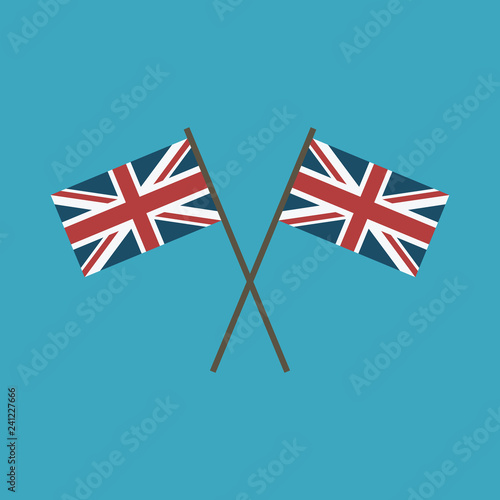 United Kingdom flag icon in flat design