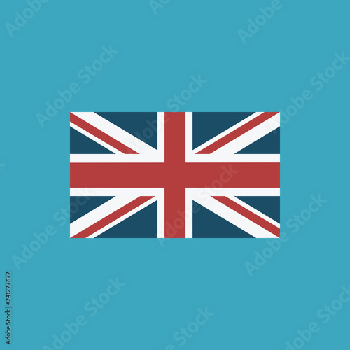United Kingdom flag icon in flat design