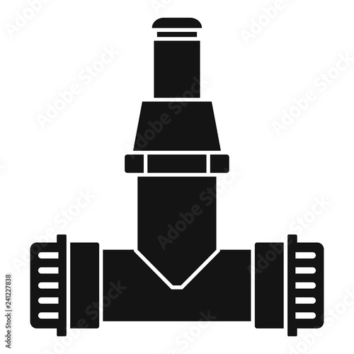 Pipe connect irrigation icon. Simple illustration of pipe connect irrigation vector icon for web design isolated on white background