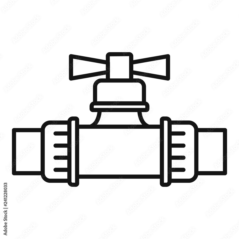 Water irrigation tap icon. Outline water irrigation tap vector icon for web design isolated on white background Water irrigation tap icon. Outline water irrigation tap vector icon for web design isolated on white background