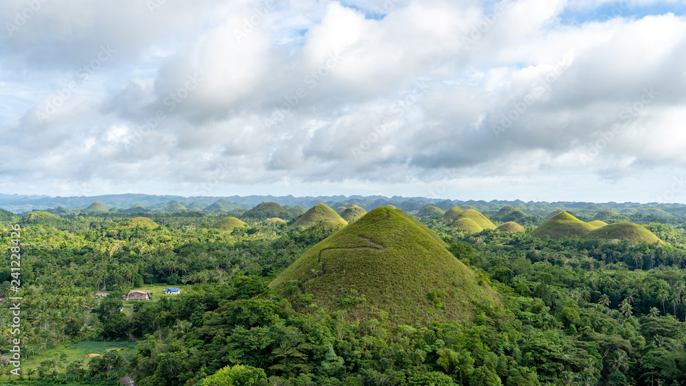 Obraz premium Chocolate hills sightseeing tour and the view, bohol island, Philippines