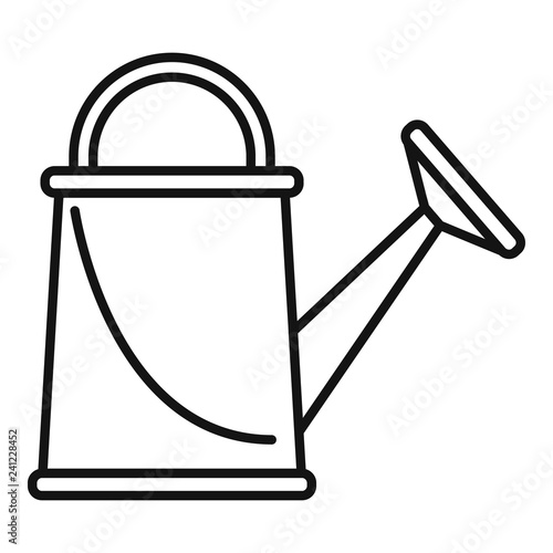 Watering can icon. Outline watering can vector icon for web design isolated on white background