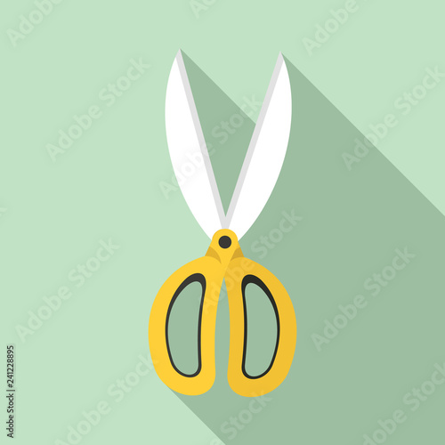Garden scissors icon. Flat illustration of garden scissors vector icon for web design