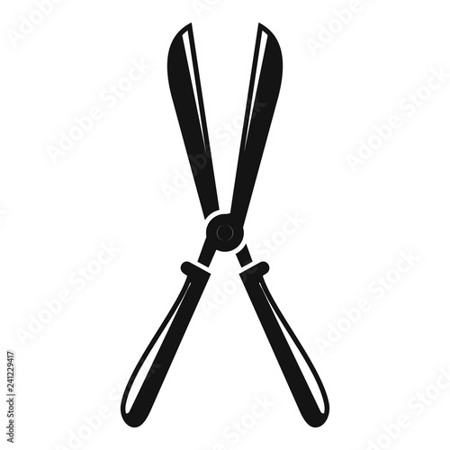 Scissors farm icon. Simple illustration of scissors farm vector icon for web design isolated on white background