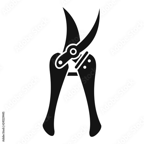 Garden secateurs icon. Simple illustration of garden secateurs vector icon for web design isolated on white background