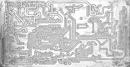 monochrome texture of pcb without components for your design